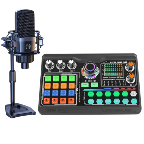 Podcast Microphone Sound Card Kit For Vlogging