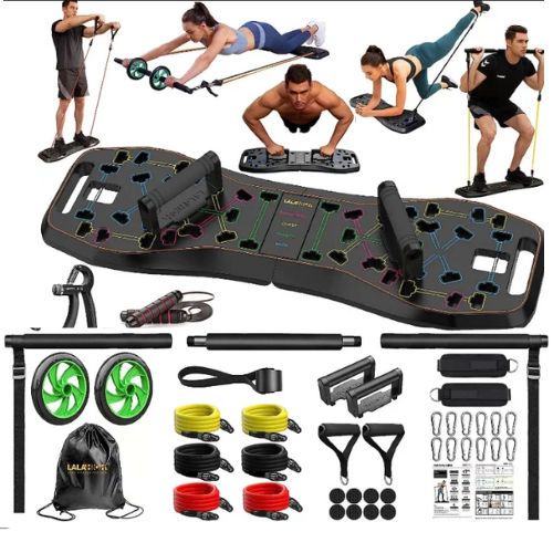 Portable Home Gym with 20 Fitness Accessories 