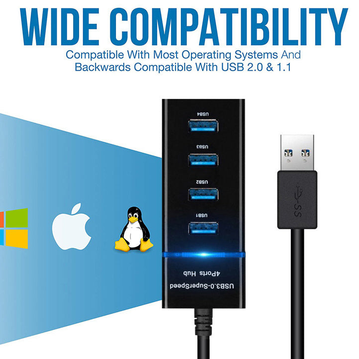 Multi-Port USB 3.0 HUB Splitter for Efficient Connectivity - My Store