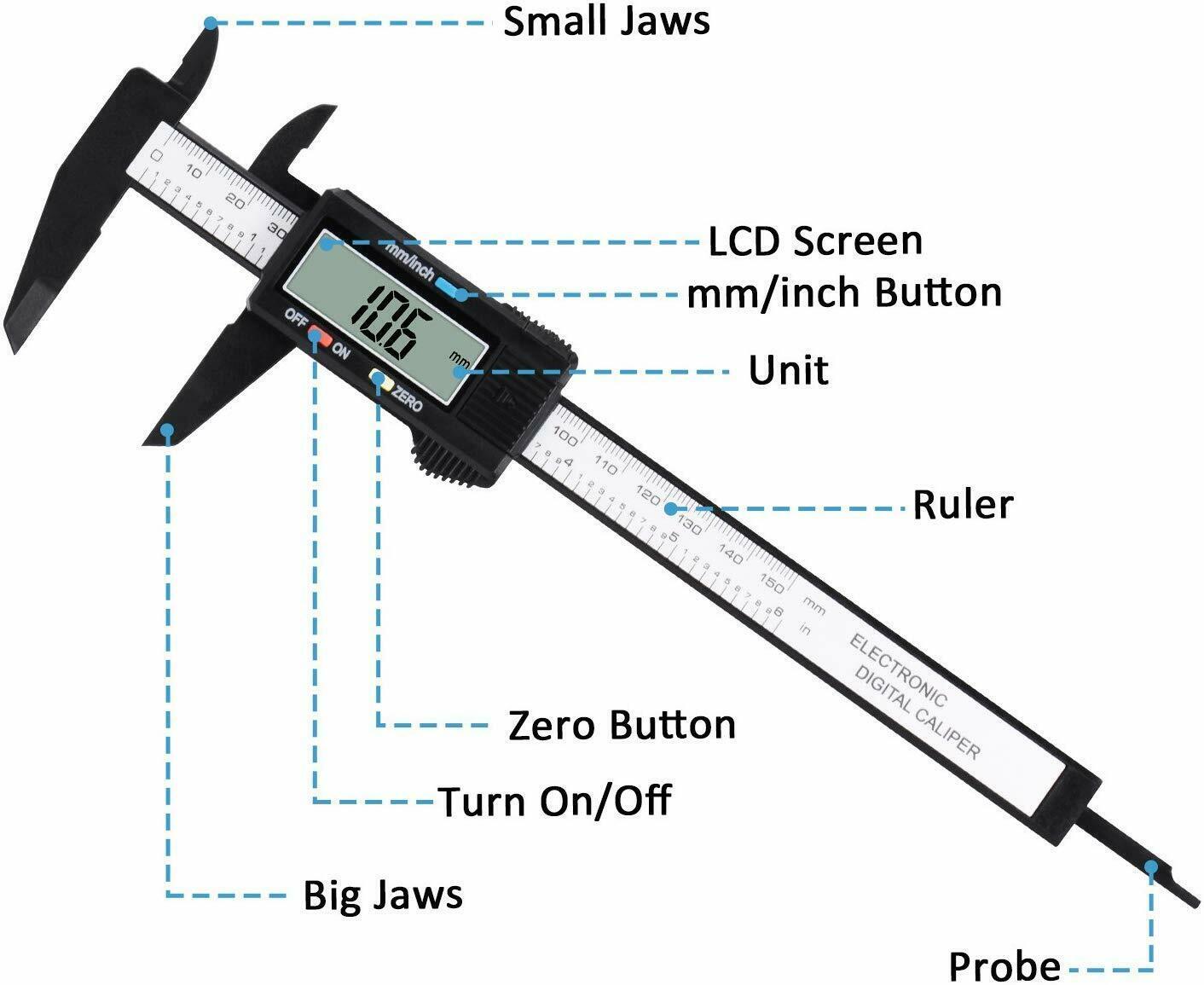 Digital Caliper Electronic Measuring Tool with LCD Screen - My Store