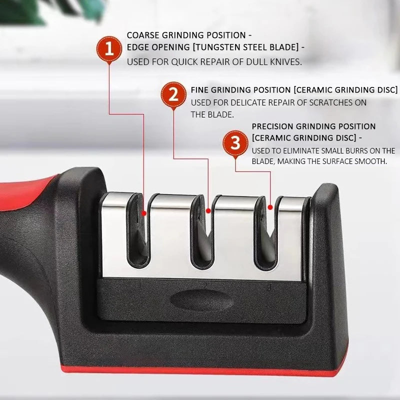 Knife Sharpener Stainless Steel Precision & Safety - My Store