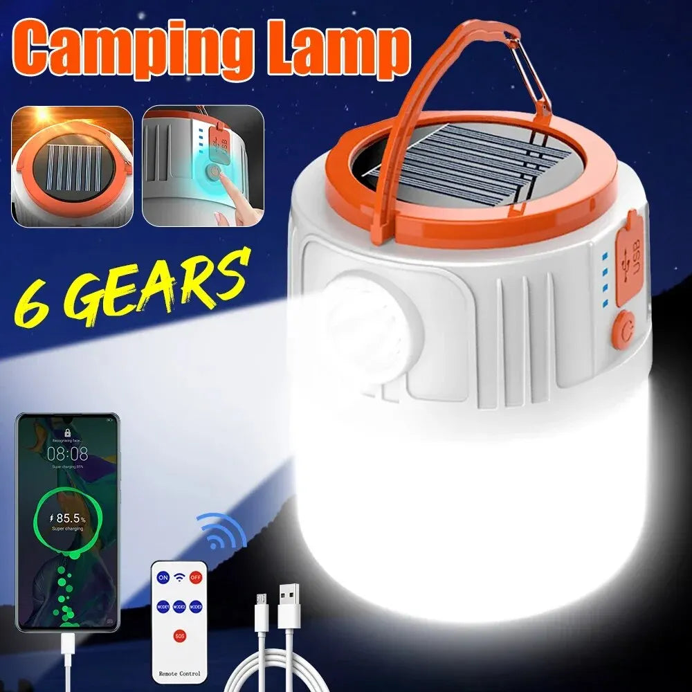 Solar Camping Light with Dual Beams and Emergency Power Supply - My Store