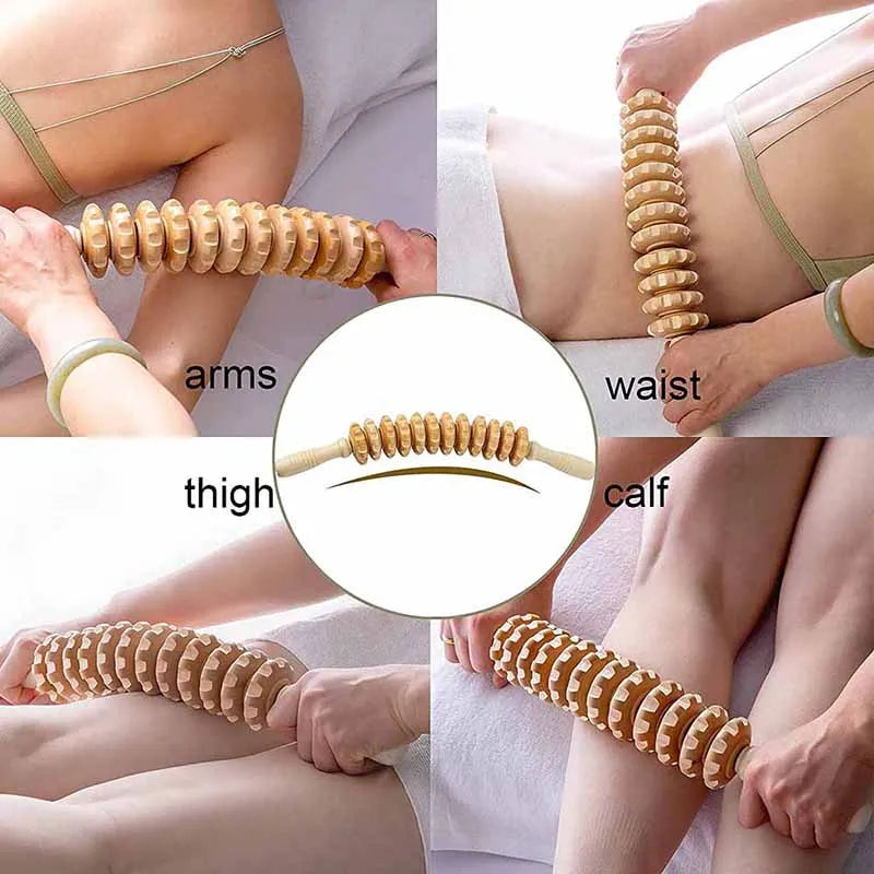 Lymphatic Massage Roller Eco-Friendly Curved Wooden Massager - My Store