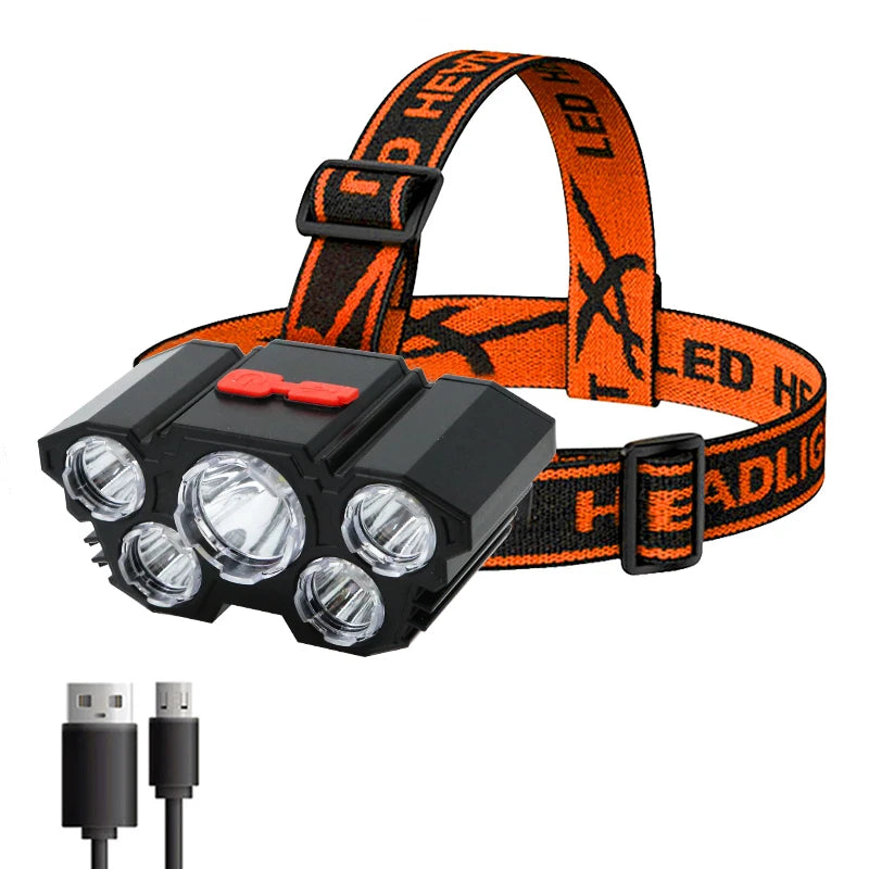 Headlamp Rechargeable LED Bright Durable All-Weather Light - My Store