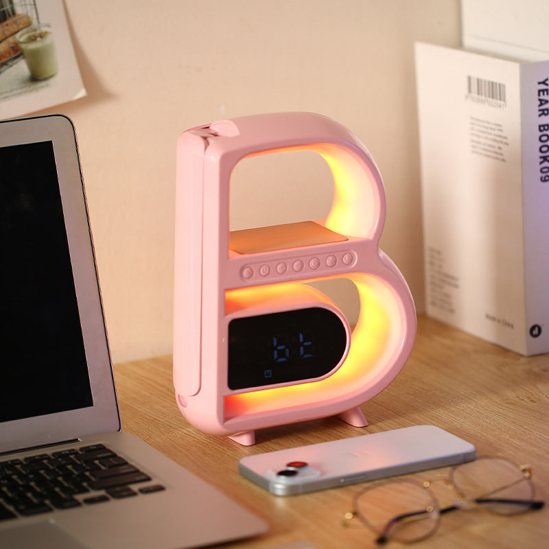 Wireless Charging Desk Lamp with Bluetooth Speaker, Alarm Clock, LED Light - My Store