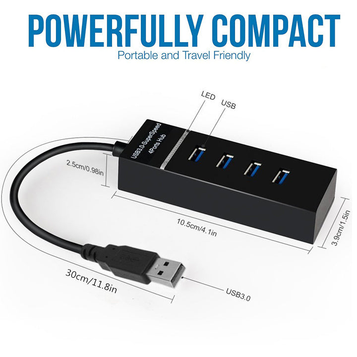 Multi-Port USB 3.0 HUB Splitter for Efficient Connectivity - My Store